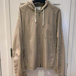 Club Monaco Men's Khaki Hoody Jacket Size Medium